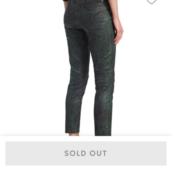 7 For All Mankind Jean Snake Print High-Rise Skinny - Picture 8 of 13